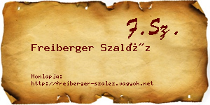 Freiberger Szaléz névjegykártya